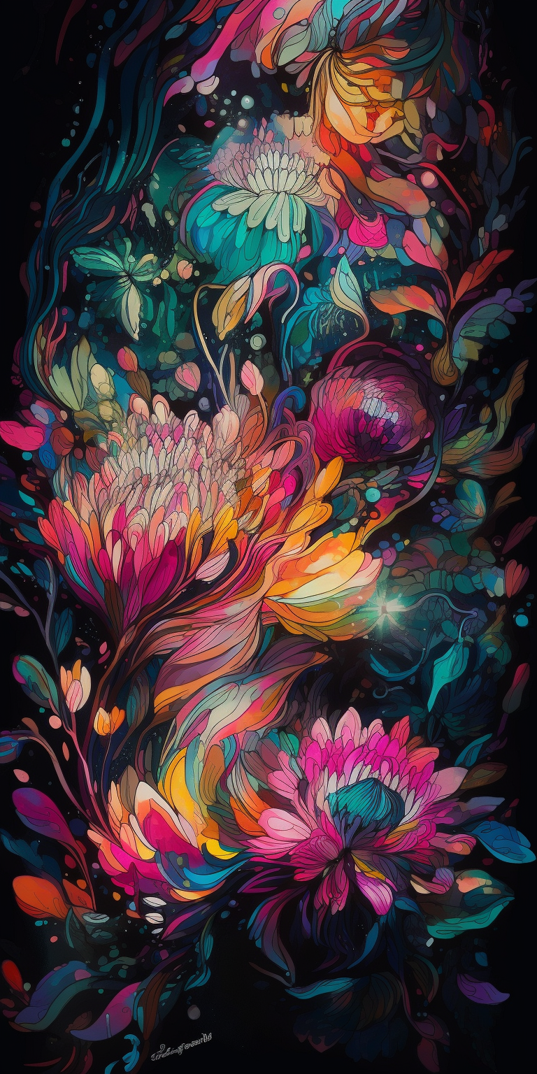 25 Vibrant Psychedelic Images HD for Mobile | Pack Garden 1