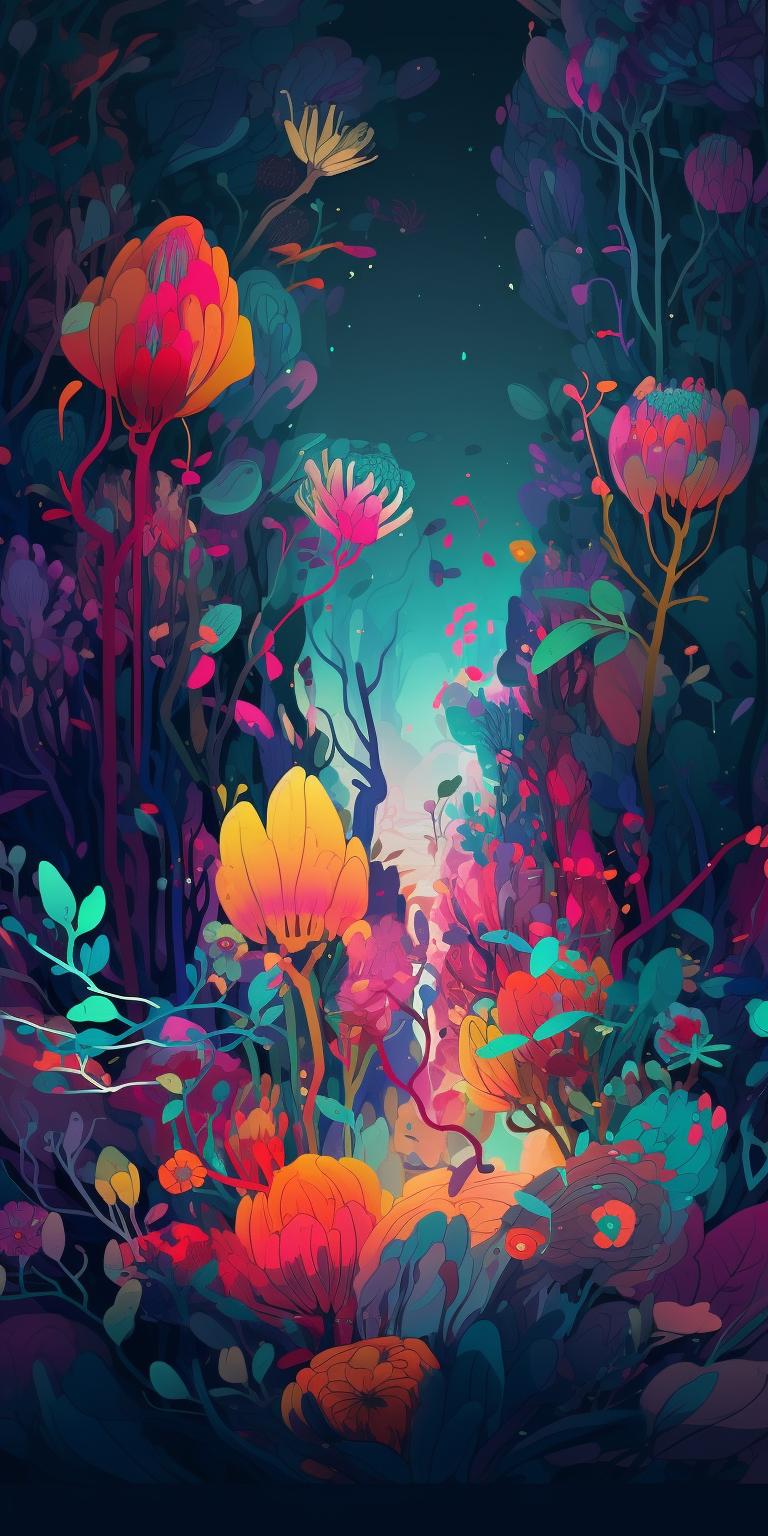 25 Vibrant Psychedelic Images HD for Mobile | Pack Garden 1