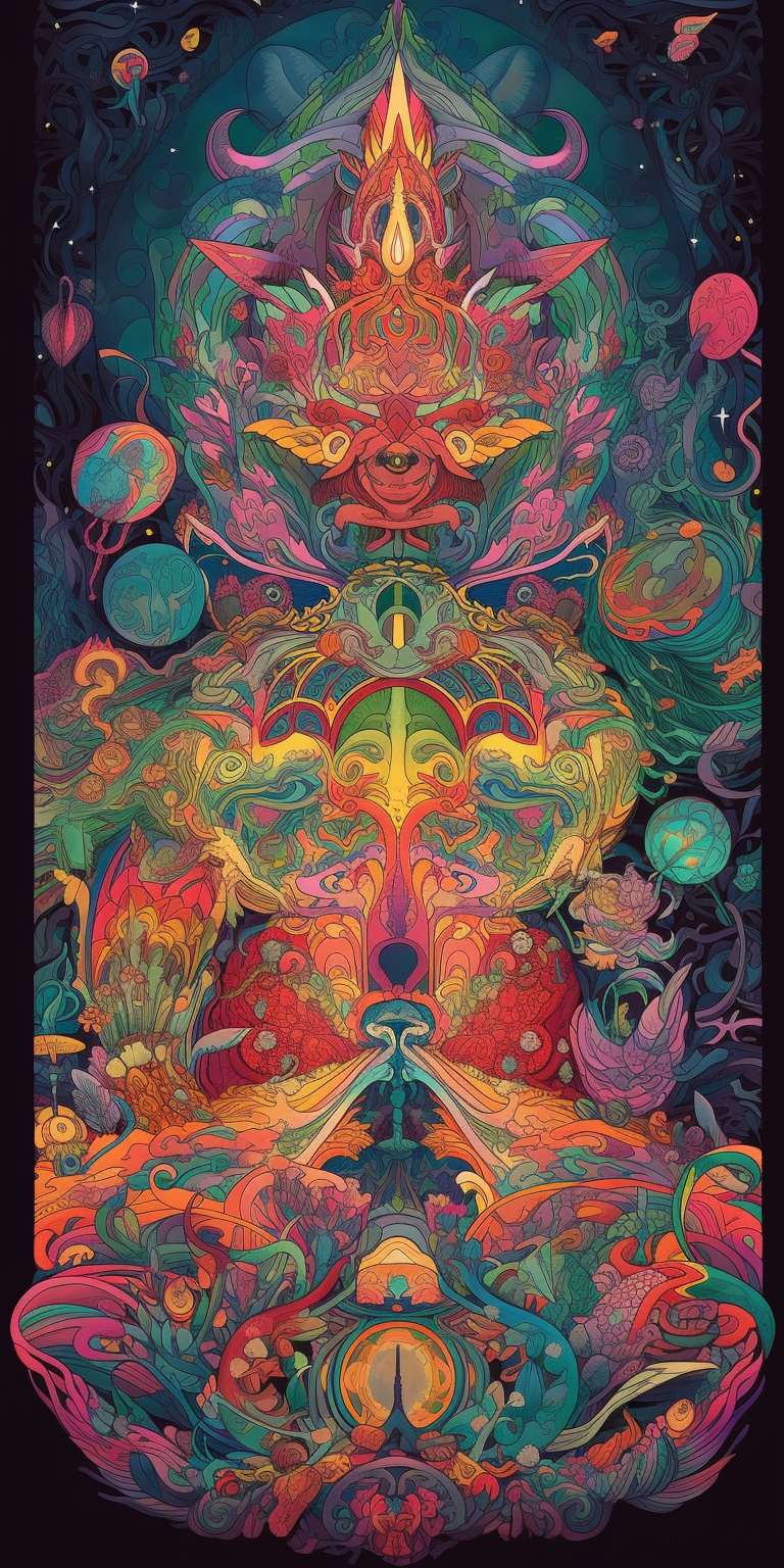 25 Vibrant Psychedelic Images HD for Mobile | Pack Mysticism and Symbolism 1